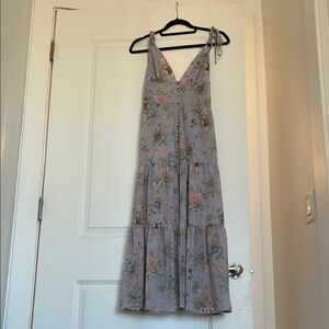 Lulu's Lavender Floral Midi Dress